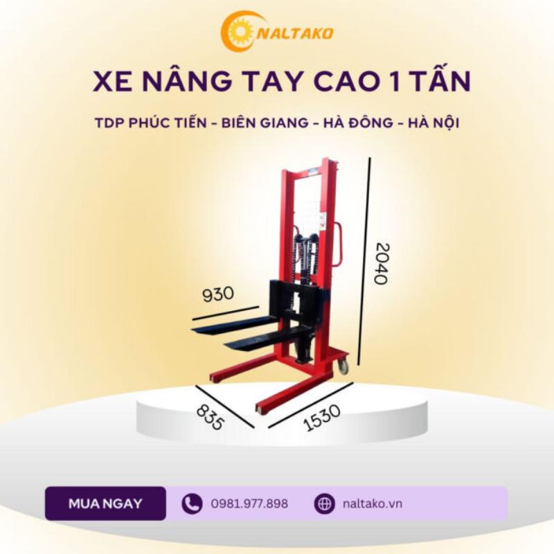 xe nang tay cao dang nang pallet toi do cao thich hop